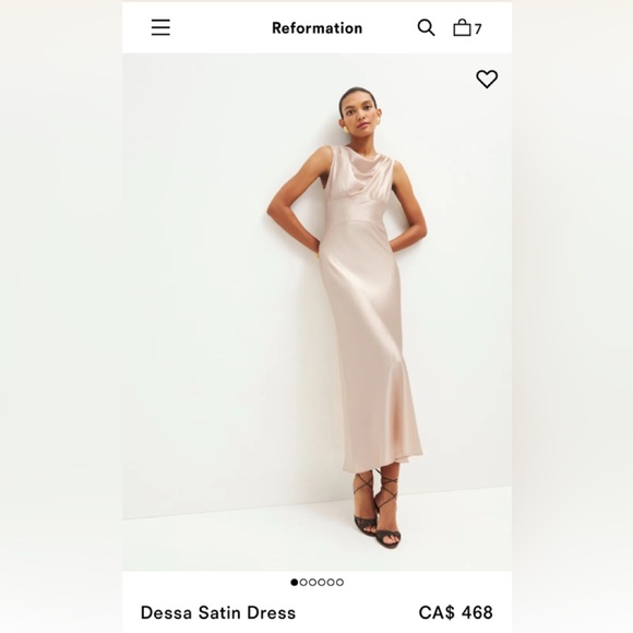 Reformation Dessa Satin Dress - Picture 1 of 4